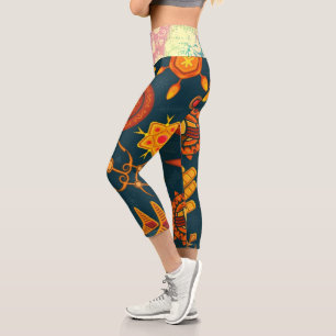 Pattern And Hippie-Fabric   Zazzle_Growshop. Capri Leggings