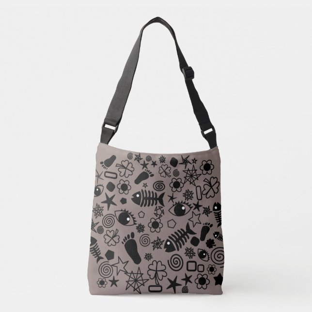 Pattern Art Crossbody Bag (Front)