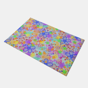 Pattern ARTs - Coloured Blooms + your backgr. Doormat