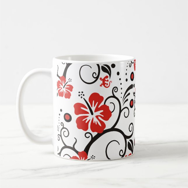 Pattern ARTs - hibiscus decor Coffee Mug (Left)