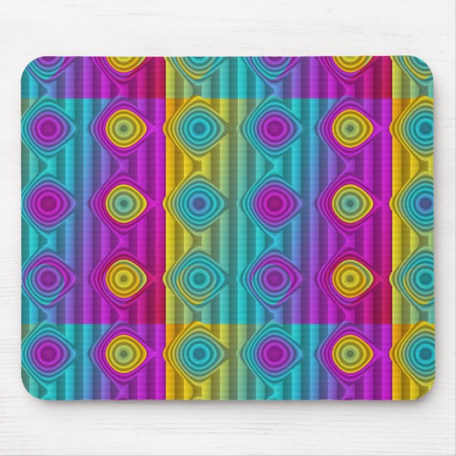 Pattern ARTs - stripes 3D coloured 20 Mouse Mat (Front)