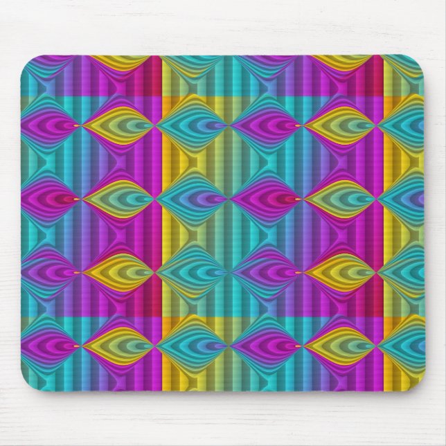 Pattern ARTs - stripes 3D coloured 21 Mouse Mat (Front)