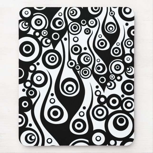 Pattern ARTs - Tattoo circle flames | transparent Mouse Mat (Front)
