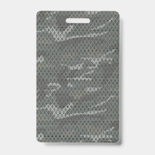 Pattern Artwork Black White Design Geometric Art ID Badge