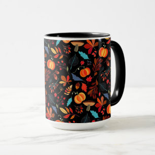 Pattern Autumn Leaves Coffee Mug Custom Colour