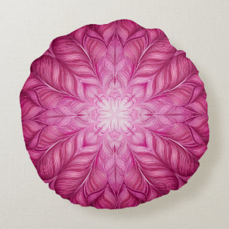 Pattern Batik Pink Round Cushion