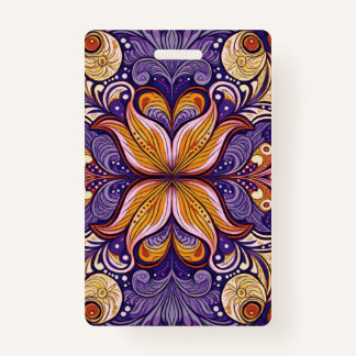 Pattern Batik Purple ID Badge