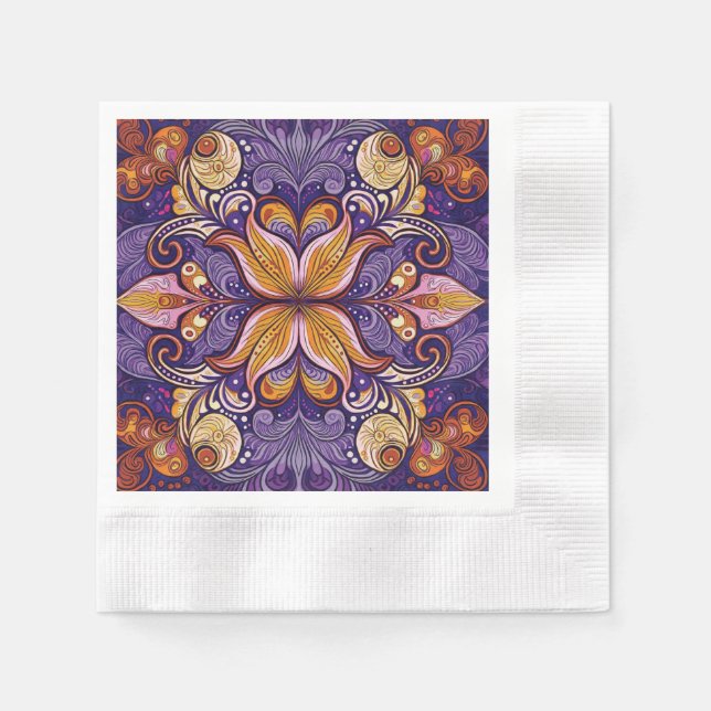 Pattern Batik Purple Napkin (Front)