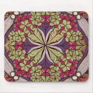 Pattern Batik Red Blue Mouse Mat