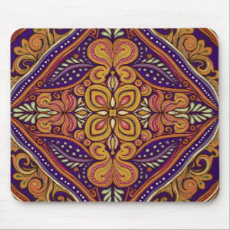 Pattern Batik Yellow Blue Mouse Mat
