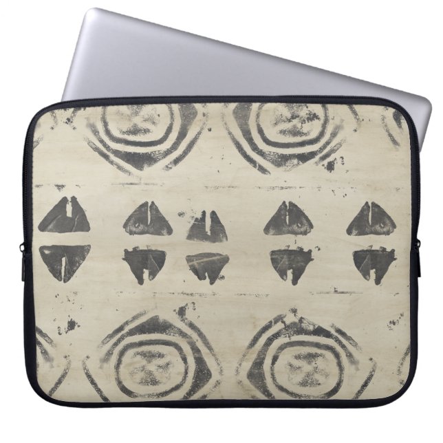 Pattern Bazaar - Rounded and Geometric Shapes Laptop Sleeve (Front)