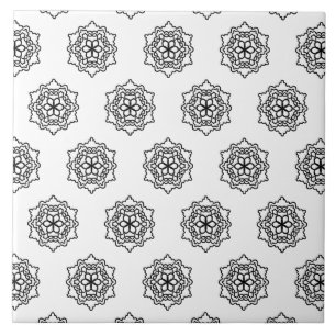 Pattern black and white tile