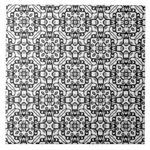 Pattern black and white tile