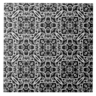 Pattern black and white tile