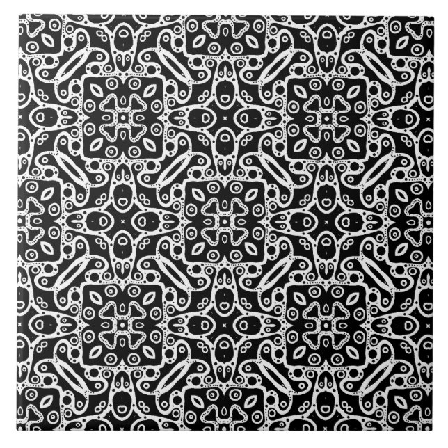 Pattern black and white tile (Front)