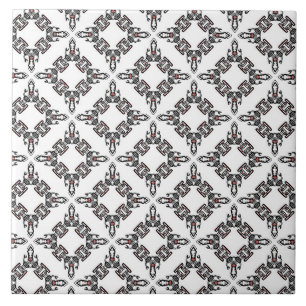 Pattern black and white tile