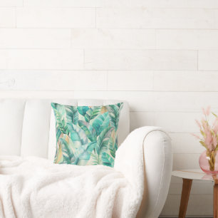 Pattern Boho Banana Leaves Cushion