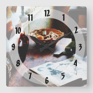 Pattern Book Square Wall Clock