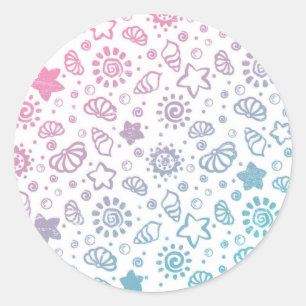 pattern classic round sticker