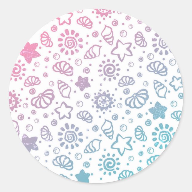 pattern classic round sticker (Front)