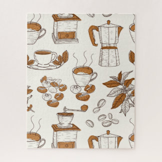 Pattern coffee and the raw materials jigsaw puzzle