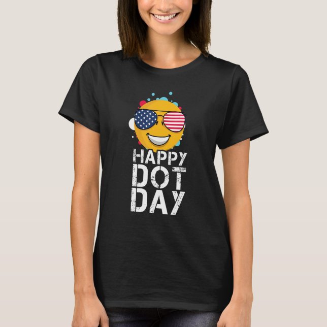 Pattern Colorful September Happy International Dot T-Shirt (Front)