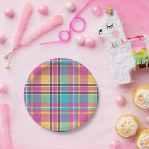Pattern Colorfull Stylish Design Geometric Vintage Paper Plate