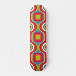 Pattern Colorfull Stylish Geometric Vintage Cute Skateboard