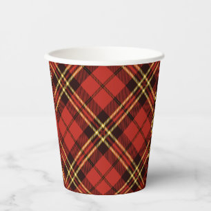 Pattern Colorfull Stylish Scottish Vintage Paper Cups