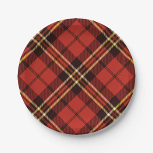 Pattern Colorfull Stylish Scottish Vintage Paper Plate