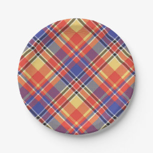 Pattern Colorfull Trendy Geometric Vintage Paper Plate