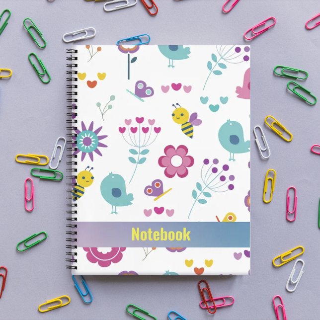 Pattern coloured birds Notebook (Pattern colored birds Notebook
)