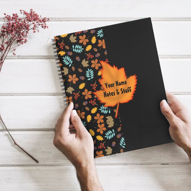 Pattern colourful autumn leaves Notebook (Creator Uploaded)