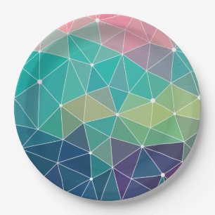 Pattern Colourful Inspiration Retro Cute Paper Plate