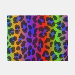 Pattern Colourful Inspiration Retro Tiger  Doormat