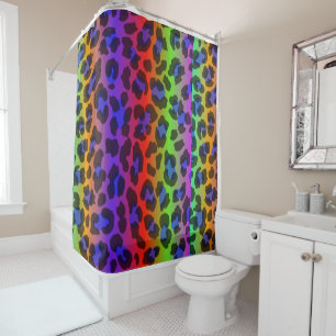 Pattern Colourful Inspiration Retro Tiger Shower Curtain