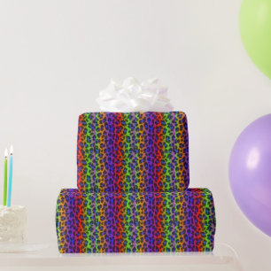 Pattern Colourful Inspiration Retro Tiger Wrapping Paper