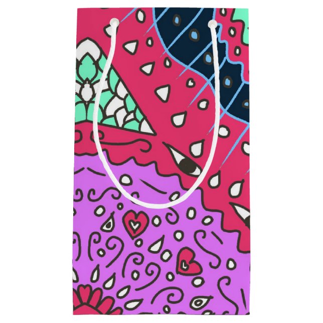 Pattern colours small gift bag (Front)