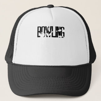 pattern cool text logo hit bowling pins overturn s trucker hat