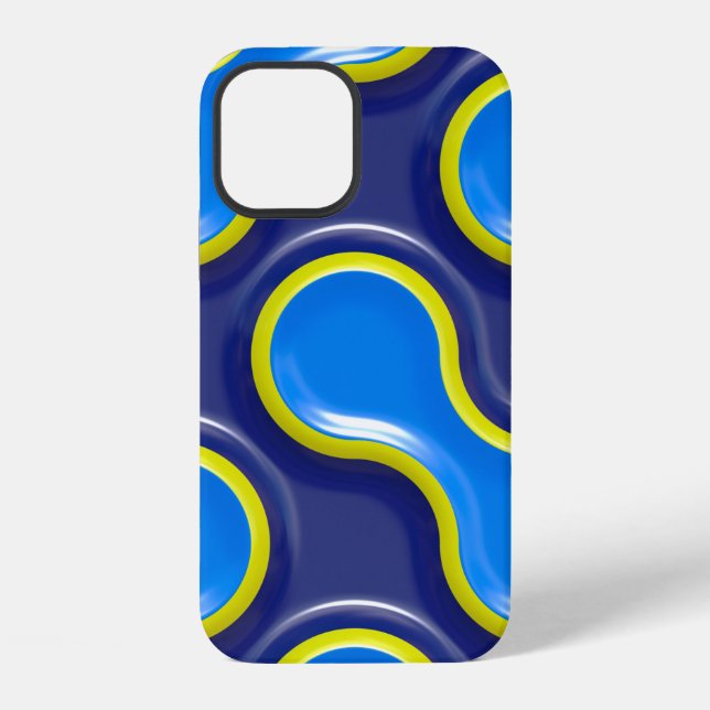 Pattern curve design seamless iPhone case (Back)