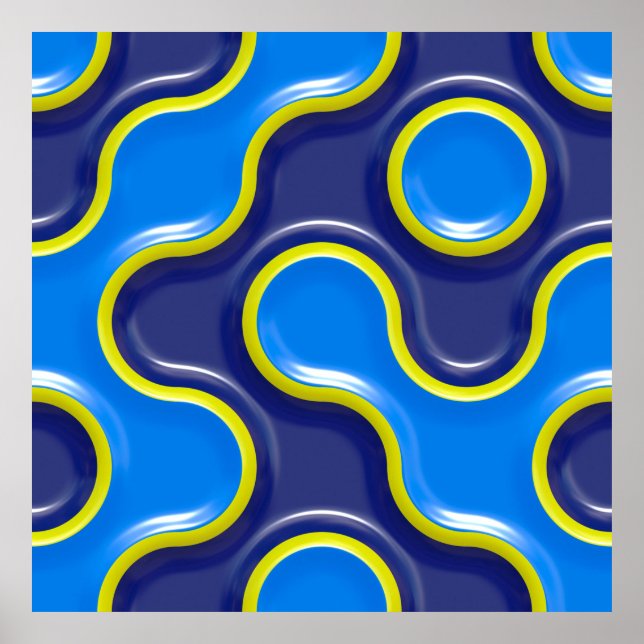 Pattern curve design seamless poster (Front)