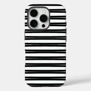 Pattern Design in Black and White iPhone 16 Pro Case