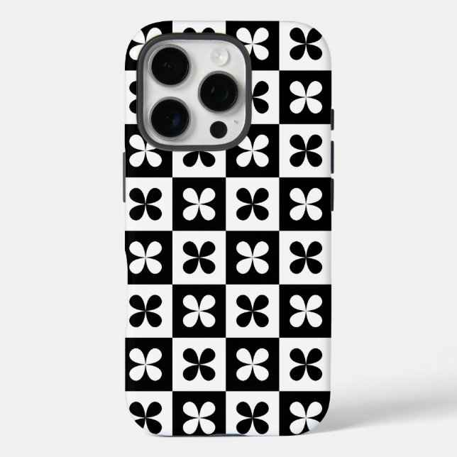 Pattern Design in Black and White Case-Mate iPhone Case (Back)