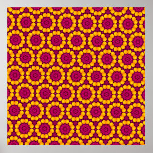 pattern design made by repetition of geometric sha poster