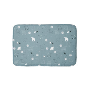 pattern displaying a cute polar bath mat