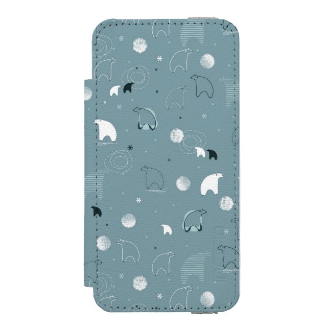 pattern displaying a cute polar incipio iPhone wallet case (Folio Front)