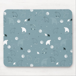 pattern displaying a cute polar mouse mat