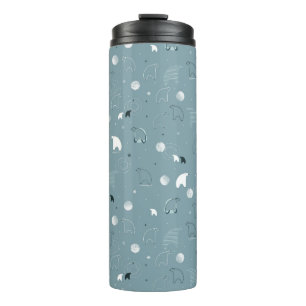 pattern displaying a cute polar thermal tumbler