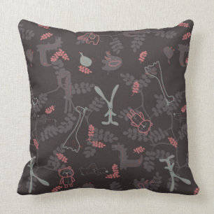 pattern displaying baby animals 1 cushion