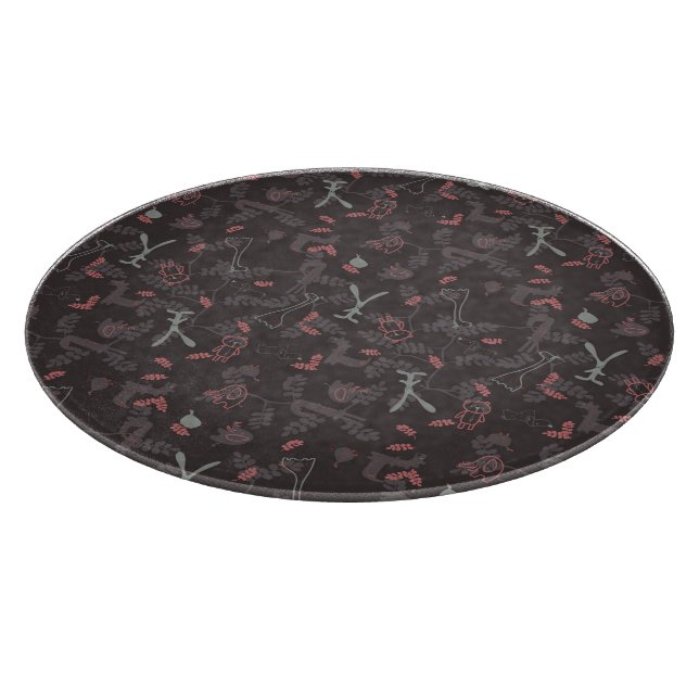 pattern displaying baby animals 1 cutting board (Corner)